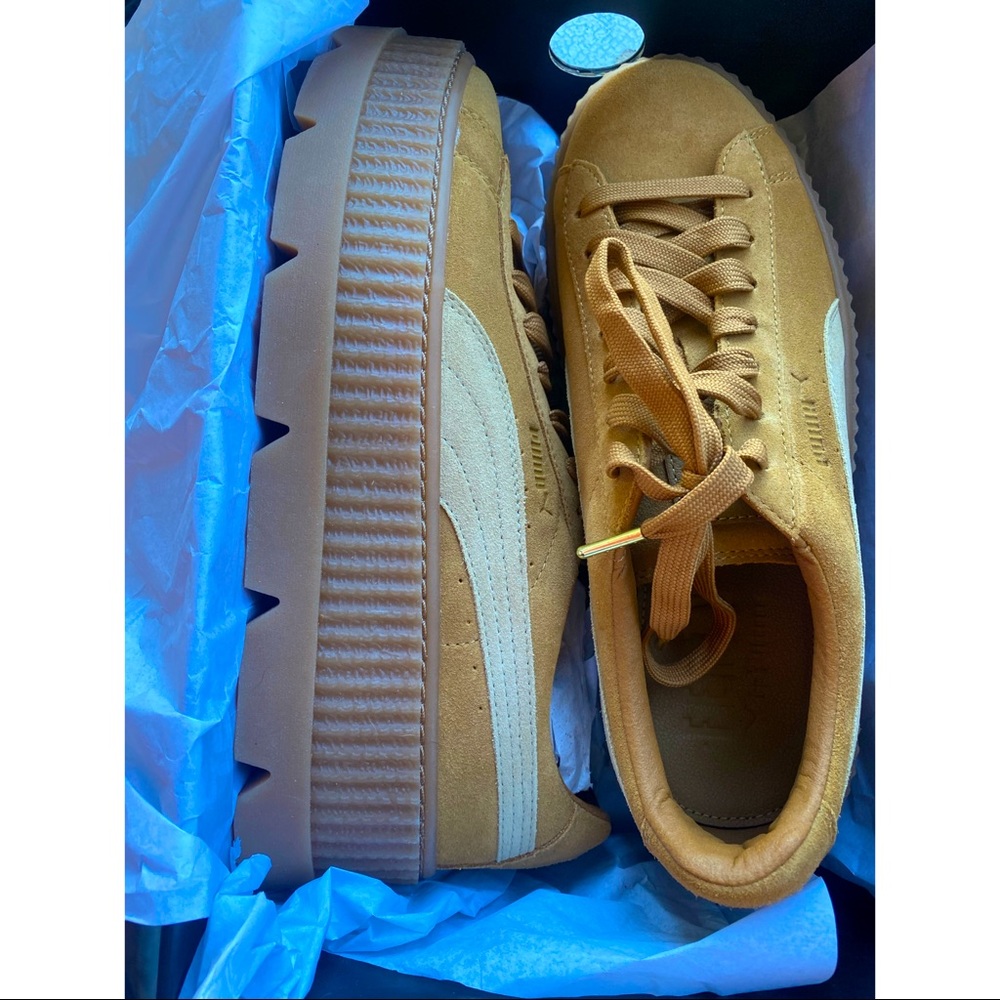 FentyxPuma Tan/Brown Cleated Creepers, Wmns 10.5